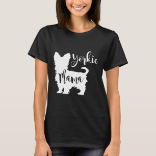 Camiseta Perfil de Mãe Yorkie Presente para Mãe de Yorkshir