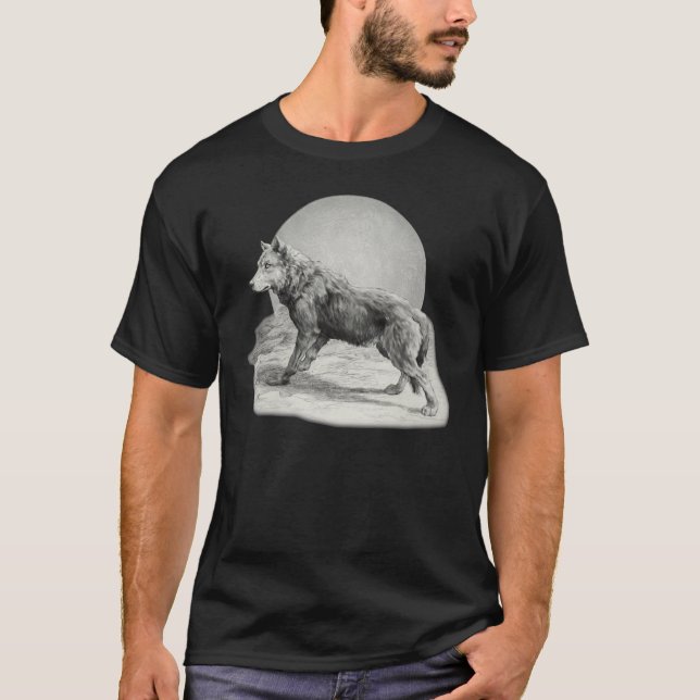 Camiseta Perfil de Wolf Moon (Frente)