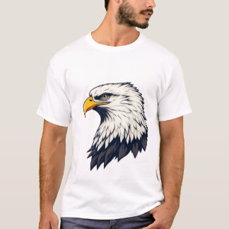 Camiseta Perfil do Cabeça de Águia - Ilustração do Vetor de