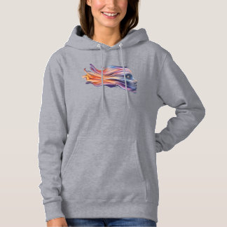 Camiseta Perfil feminino em Hoodie de cores cósmicas