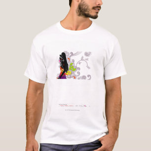 Camiseta Perfil lateral de um levantamento da mulher
