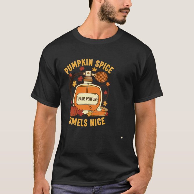 Camiseta Perfume de Outono de Tempero de Abóbora Piada Esta (Frente)