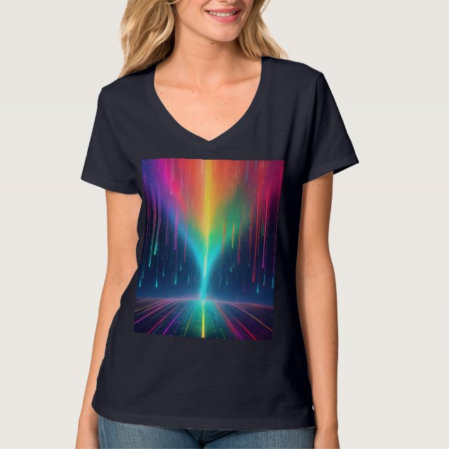 Camiseta Perfuração de Arco-Íris (Frente)