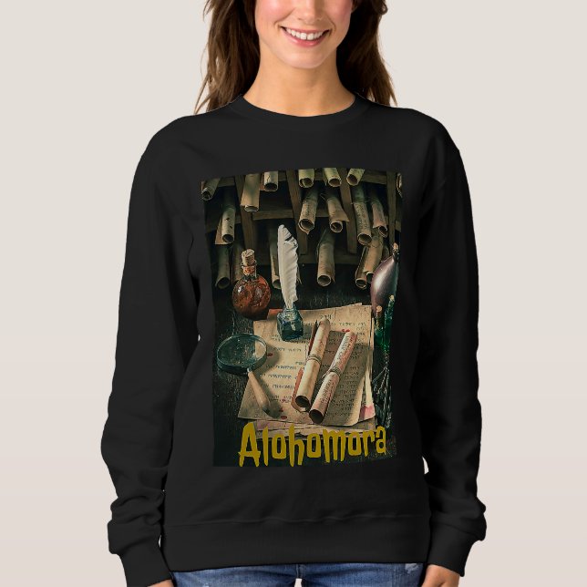 Camiseta pergaminho mágico Alohomora (Frente)
