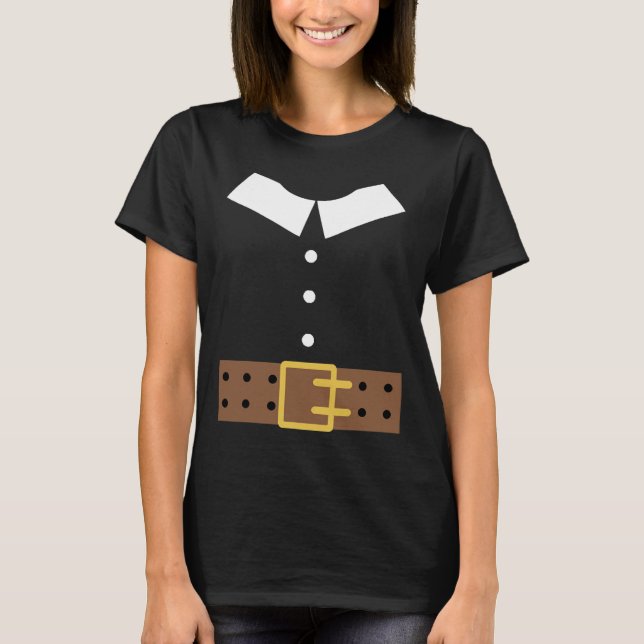 Camiseta Pergrim Figurume Halloween Engraçados Rapazes de A (Frente)