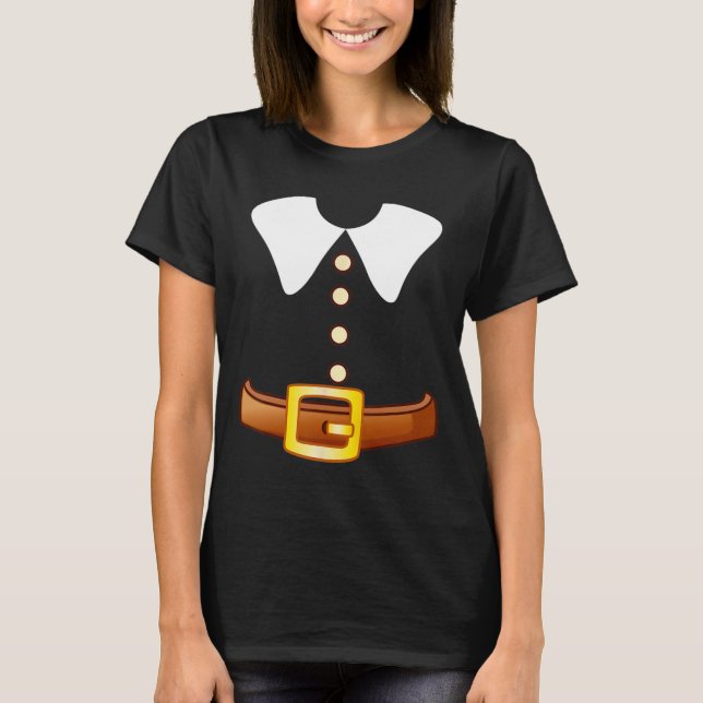 Camiseta Pergrim Figurume Halloween Engraçados Rapazes de A (Frente)