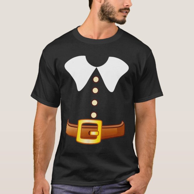 Camiseta Pergrim Figurume Halloween Engraçados Rapazes de A (Frente)