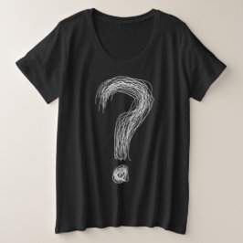 Camiseta Pergunta Confusa Rabisco Marca de Interrogação Cao