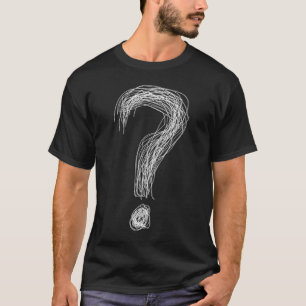 Camiseta Pergunta Confusa Rabisco Marca de Interrogação Cao
