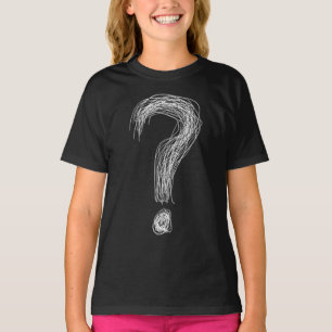 Camiseta Pergunta de Rabisco Confuso Marca de Interrogação
