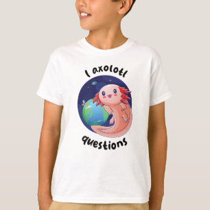 Camiseta Perguntas axolóticas - creme (em cores claras)
