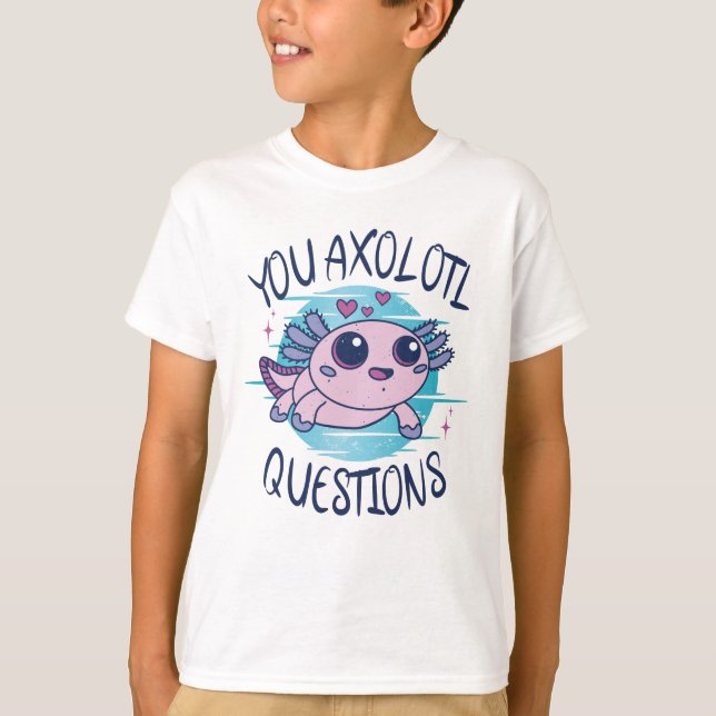 Camiseta Perguntas axolotl (Frente)
