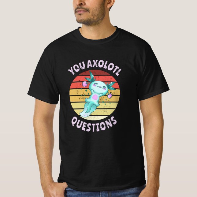 Camiseta Perguntas axolotl (Frente)