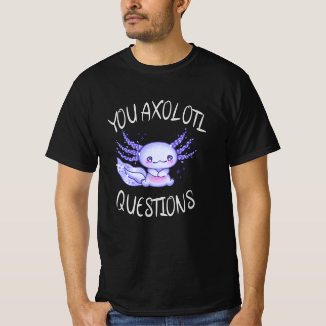 Camiseta Perguntas axolotl (Frente)