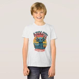 Camiseta "PERGUNTAS AXOLOTL - Víblias de Grafite de Retro"