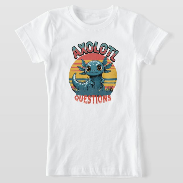 Camiseta "PERGUNTAS AXOLOTL - Víblias de Grafite de Retro" (Postura )