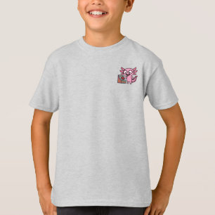 Camiseta Perguntas bonitas eu Axolote azteca Oh Não botão v