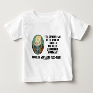 Camiseta perguntas dos problemas de de Montaigne Mundo da