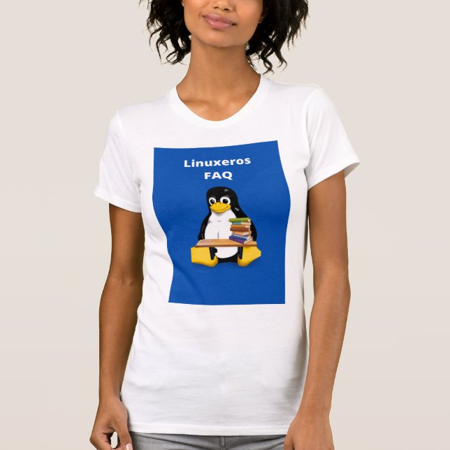 Camiseta Perguntas frequentes sobre Linuxeros (Frente)