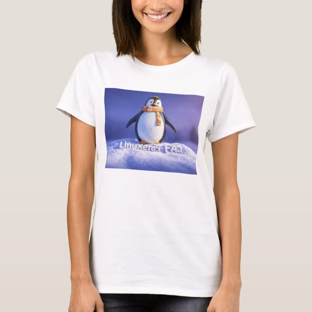 Camiseta Perguntas frequentes sobre Linuxeros (Frente)