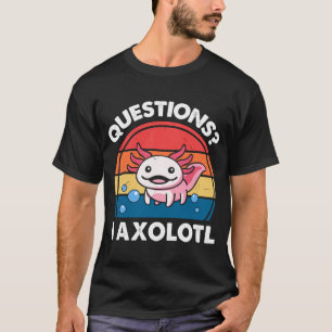 Camiseta Perguntas I Axolott Juventude Retro Funny Cute Axo