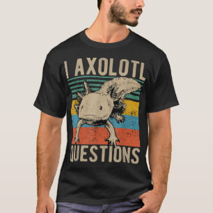 Camiseta Perguntas sobre axolote para crianças jovens adult