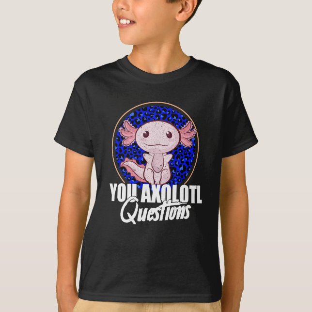 Camiseta Perguntas sobre Axolotl Retro 90s Axolotl (Frente)