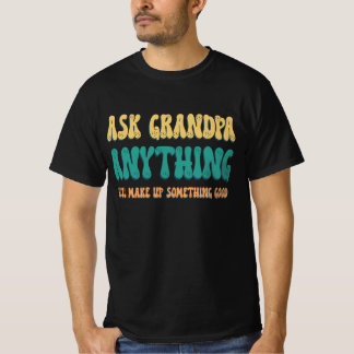 Camiseta Pergunte ao Vovô Qualquer Coisa Piadas do Vovô Div