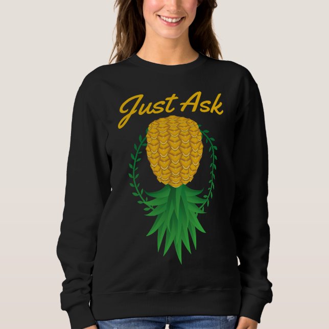 Camiseta Pergunte De Volta À Fruta Engraçada De Ananás (Frente)