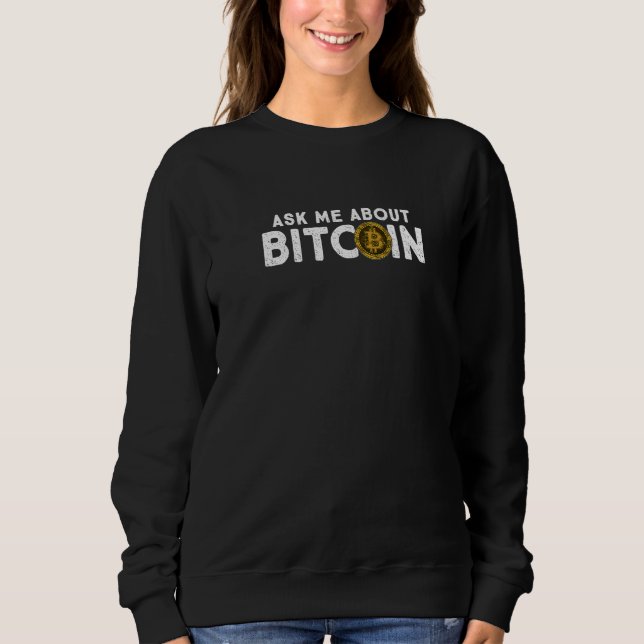 Camiseta Pergunte-Me Sobre A Cryptocurrency Crypto Quo Do B (Frente)
