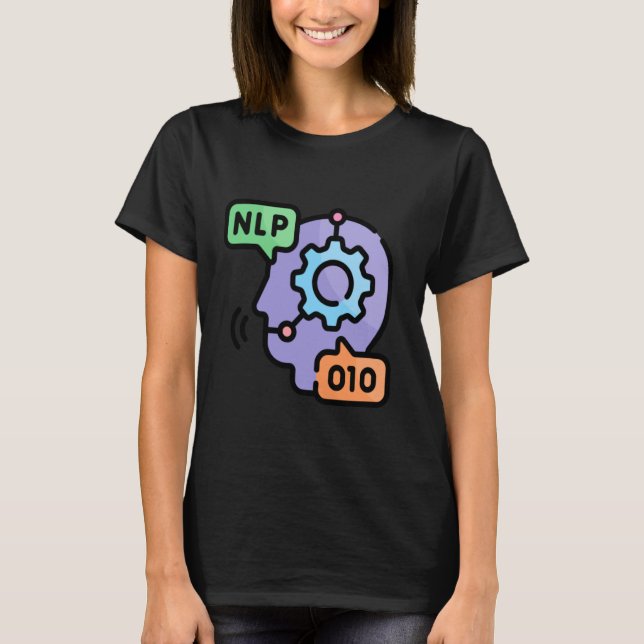 Camiseta Pergunte-me sobre a programação neuro-linguística  (Frente)