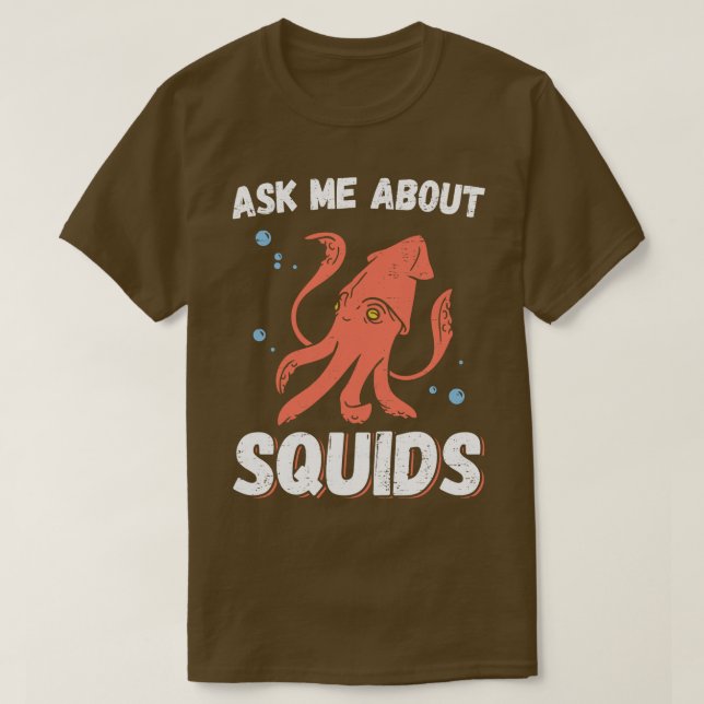 Camiseta Pergunte-Me Sobre As Lulas (Frente do Design)