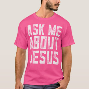 Camiseta Pergunte-Me Sobre Jesus, Homens Cristãos, Bíblia D