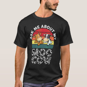 Camiseta Pergunte-me Sobre Meu Bebe de Vaca Moo Meninos Men