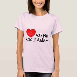 Camiseta Pergunte-me sobre o autismo (o coração)