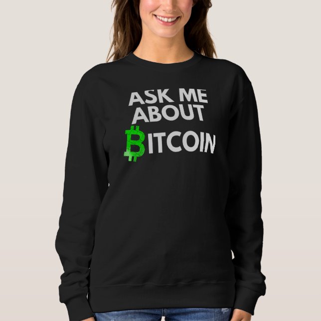 Camiseta Pergunte-Me Sobre O Blockchain Btc Crypto Bitcoi (Frente)
