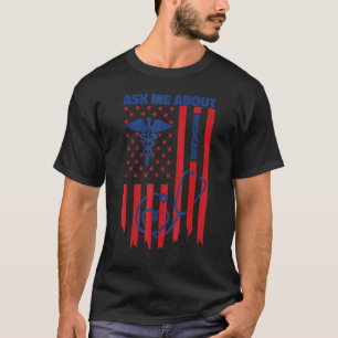 Camiseta Pergunte-Me Sobre O Consultor De Seguro De Saúde M