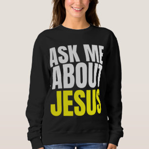 Camiseta Pergunte-Me Sobre O JESUS Cristo De Evangelismo Cr