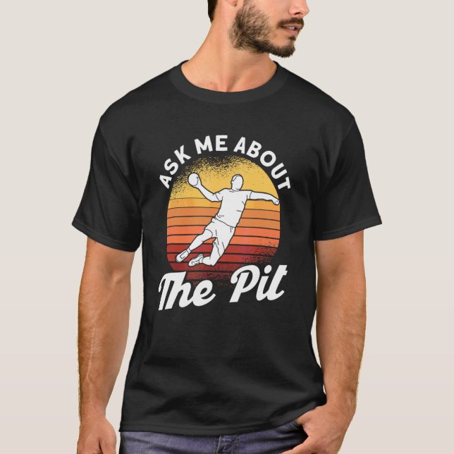 Camiseta Pergunte-Me Sobre O Jogo Do Baile Da Bola De Pit G (Frente)