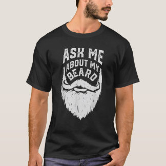 Camiseta Pergunte-Me Sobre O Meu Barba Engraçado Meninos Sa