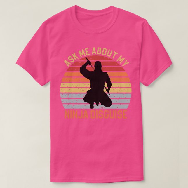 Camiseta Pergunte-Me Sobre O Meu Discurso Ninja 4 (Frente do Design)