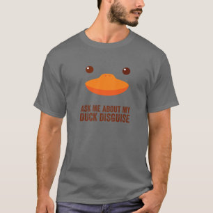 Camiseta Pergunte-Me Sobre O Meu Pato Disfarça O Caçador