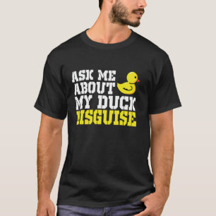 Camiseta Pergunte-Me Sobre O Meu Pato Disfarçar O Hallowe D