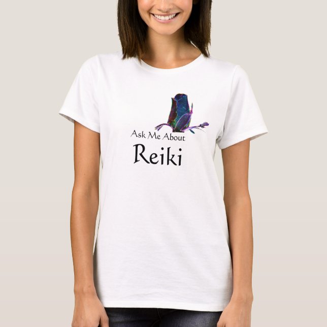 Camiseta Pergunte-me sobre o Reiki (Frente)
