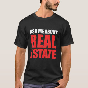 Camiseta Pergunte-Me Sobre O Vendedor De Aluguel Do Agente 