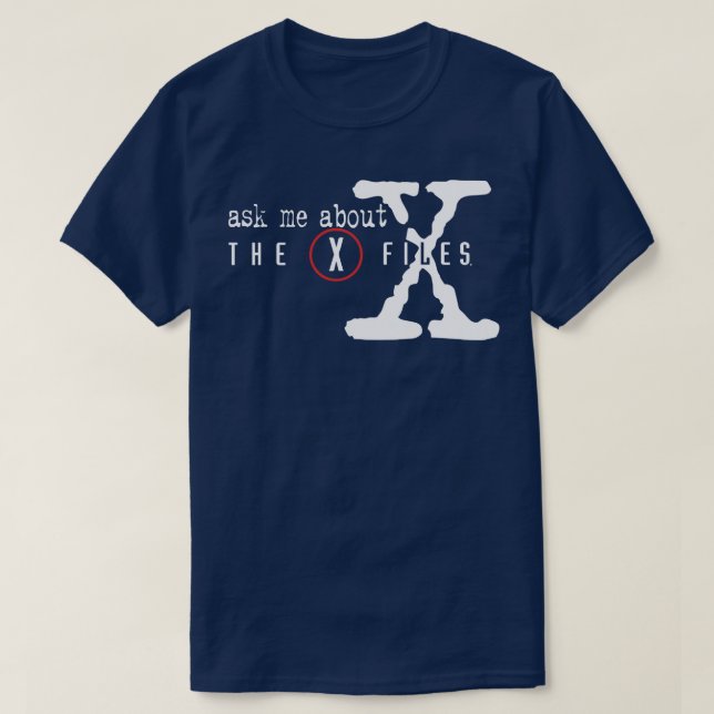 Camiseta pergunte-me sobre os arquivos X (Frente do Design)