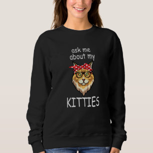 Camiseta Pergunte-Me Sobre Os Meus Gatinhos Engraçado Gato