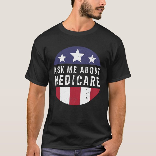 Camiseta Pergunte-Me Sobre Vendas do Agente de Seguro Medic (Frente)