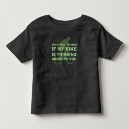 Camiseta Pergunto-me se a minha bicicleta pensa sobre a min