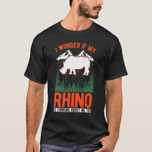 Camiseta Pergunto-Me Se O Meu Rinoceronte Está A Pensar Em